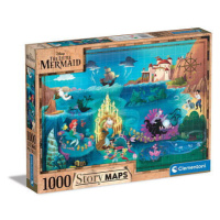 Clementoni Puzzle 1000 dílků Disney Mapa - Malá mořská víla