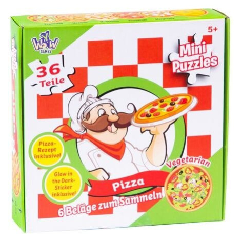 Puzzle mini Pizza 6 různých motivů 36 dílků ALLTOYS