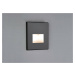 PAULMANN LED vestavné svítidlo do zdi Edge Quadro hranaté 80x5mm 1,2W 230V 2700K černá mat