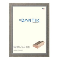 DANTIK rámeček 50 × 70, AMALFI šedý plexi čiré