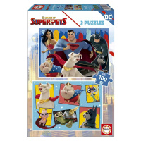 EDUCA Puzzle DC Liga supermazlíčků 2x100 dílků