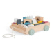 Bigjigs Toys Vozík s dřevěnými kostkami
