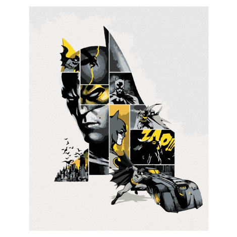 Zuty Malování podle čísel Batman v šedé a žluté