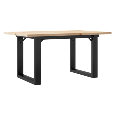 vidaXL Konferenční stolek s O rámem 80x50x40 cm borové dřevo a ocel