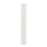 Bílá dlouhá svíčka Ego Dekor Cylinder Pure, doba hoření 28 h