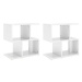 SHUMEE Noční stolky 2 ks bílé vysoký lesk 50 × 30 × 51,5 cm dřevotříska, 806377