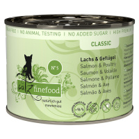 Catz finefood konzervy 6 x 200 g - Losos & drůbeží