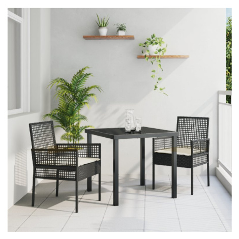 vidaXL Zahradní křeslo 2 pcs Černá 55 x 53 x 85 cm polyratan
