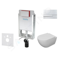 kielle 30505SZ16 - Set předstěnové instalace, klozetu se sedátkem softclose a tlačítka Gemini I,