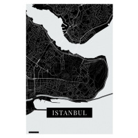 Mapa Instanbul black, (26.7 x 40 cm)