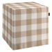 Dekoria Sedák Cube - kostka pevná 40x40x40, béžovo-hnědá kostka velká, 40 x 40 x 40 cm, Quadro, 