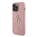 Guess hard kryt na iPhone 15 PRO 6.1" Pink Glitter Script Big 4G