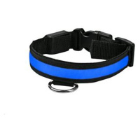 Hutermann Svítící a blikající obojek pro psy, pásek pro chodce a cyklisty velikost M, barva modr