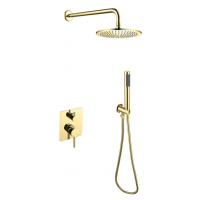BESCO Podomítkový sprchový set ILLUSION I - Zlatá barva (se sprchou s vyšším profilem)