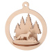 Dřevěná vánoční baňka - liška