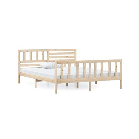 Rám postele masivní dřevo 120 × 200 cm, 3101148 SHUMEE