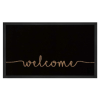 Černá rohožka Hanse Home Cozy Welcome, 45 x 75 cm
