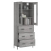 vidaXL Skříň highboard šedá sonoma 69,5 x 34 x 180 cm kompozitní dřevo