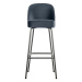 Modrá sametová barová židle 103 cm Vogue – BePureHome