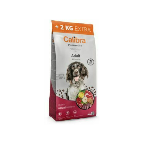 Calibra Dog Premium Line Adult Beef 12+2kg +2 kg zdarma