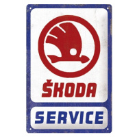 Plechová cedule Škoda Auto - Service, (20 x 30 cm)