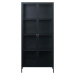 Černá kovová vitrína 90x190 cm Carmel – Unique Furniture