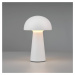 Reality Leuchten LED stolní lampa Lennon IP44, baterie, dim, bílá