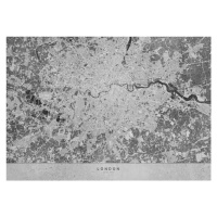 Mapa Gray vintage map of London, Blursbyai, 40 × 30 cm