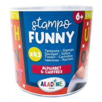 Dětská razítka Stampo Funny, 43 ks - Abeceda Aladine