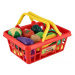Nákupní košík ovoce/zelenina 25ks plast 28x13x22cm v síťce