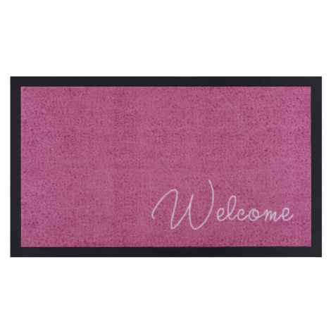 Mujkoberec Original Protiskluzová rohožka Welcome 105372 Pink - 45x75 cm