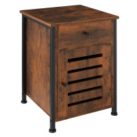 tectake 404724 waterford noční stolek 40x42x60,5cm - Industriální dřevo tmavé, rustikální - Indu