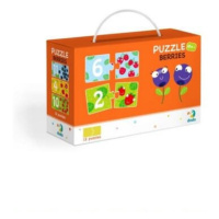 TM Toys Dodo Puzzle Duo Čísla Brouci 12x2 dílků