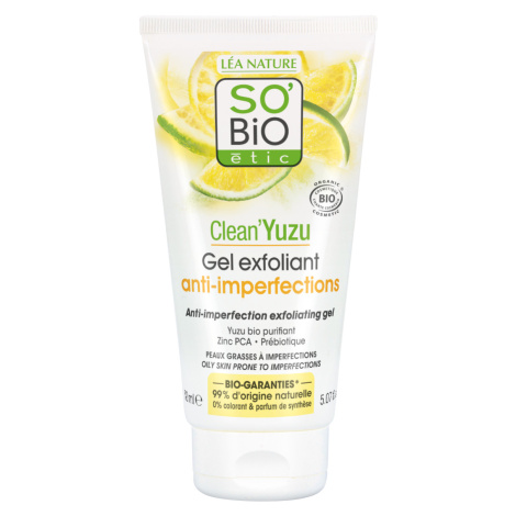 SO’BiO étic Clean Yuzu Gel pleťový exfoliační BIO 150 ml
