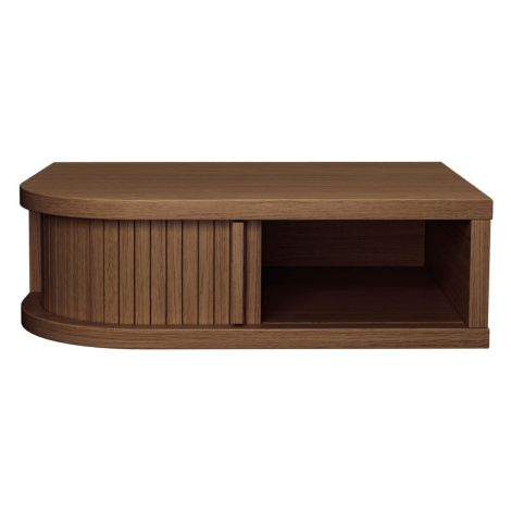 Hnědý noční stolek v dekoru ořechu Farsta – Woodman