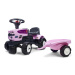 Odstrkovadlo - traktor Princess s valníkem růžové