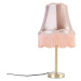 Klasická stolní lampa mosazná s odstínem Granny růžová 30 cm - Simplo