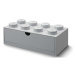 LEGO® stolní box 8 se zásuvkou šedá 316 x 158 x 113 mm