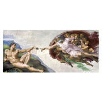 Obrazová reprodukce Hands of God and Adam, Michelangelo Buonarroti, 50 × 22.3 cm