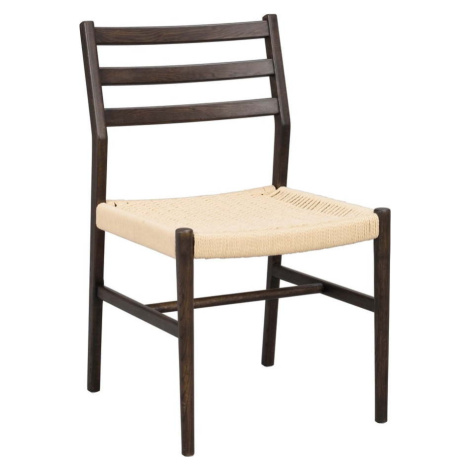 Jídelní židle v tmavě hnědo-přírodní barvě v sadě 2 ks Harlan – Rowico