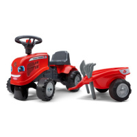 Odstrkovadlo traktor Massey Ferguson červené s volantem a va