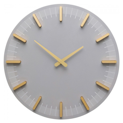 KARE Design Nástěnné hodiny John - šedé, Ø40cm