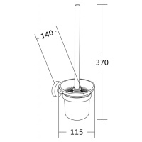 MEXEN Tiber WC štětka, chrom 7050550-00