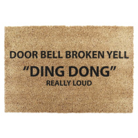 Rohožka z kokosového vlákna 40x60 cm Yell Ding Dong – Artsy Doormats