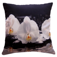 Polštář ORCHIDEJE 40x40cm fototisk 3D motiv s bílými orchidejemi MyBestHome Varianta: Povlak na 