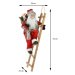 DekorStyle Vánoční figurka Santa Clause na žebříku Mikolaj 65 cm červená