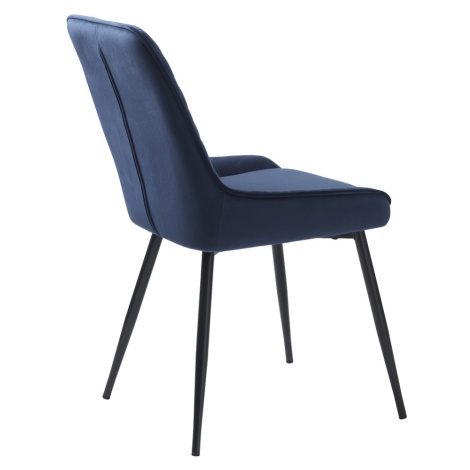 Furniria Designová jídelní židle Dana modrý samet