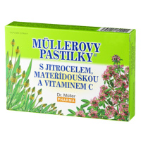 DR. MÜLLER Müllerovy pastilky s jitrocelem, mateřídouškou a vitaminem C 24 pastilek