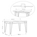 Sofahouse Rozkládací jídelní stůl Raheema 132-170 cm vzor dub
