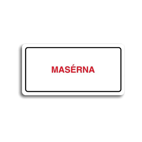 Accept Piktogram "MASÉRNA" (160 × 80 mm) (bílá tabulka - barevný tisk)